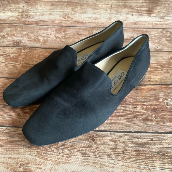 Jimmy Choo woman Black Suede Jaida Smoking  Size 37.5 usa 6.5 - Picture 2 of 16